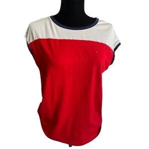 Tommy Hilfiger cap sleeve pullover shirt S